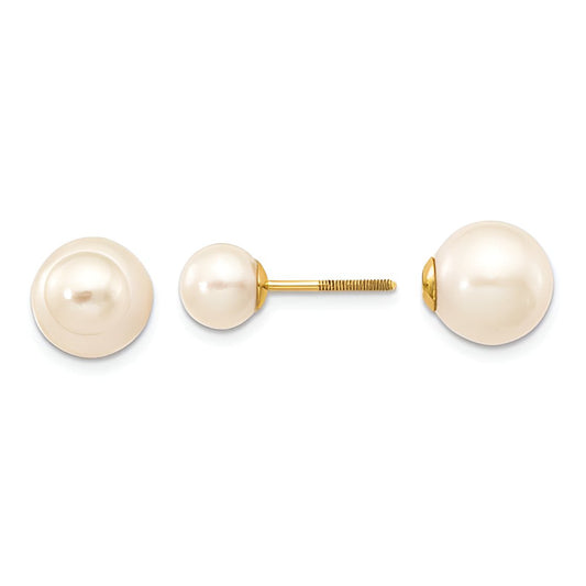 Double Pearl Stud Earrings