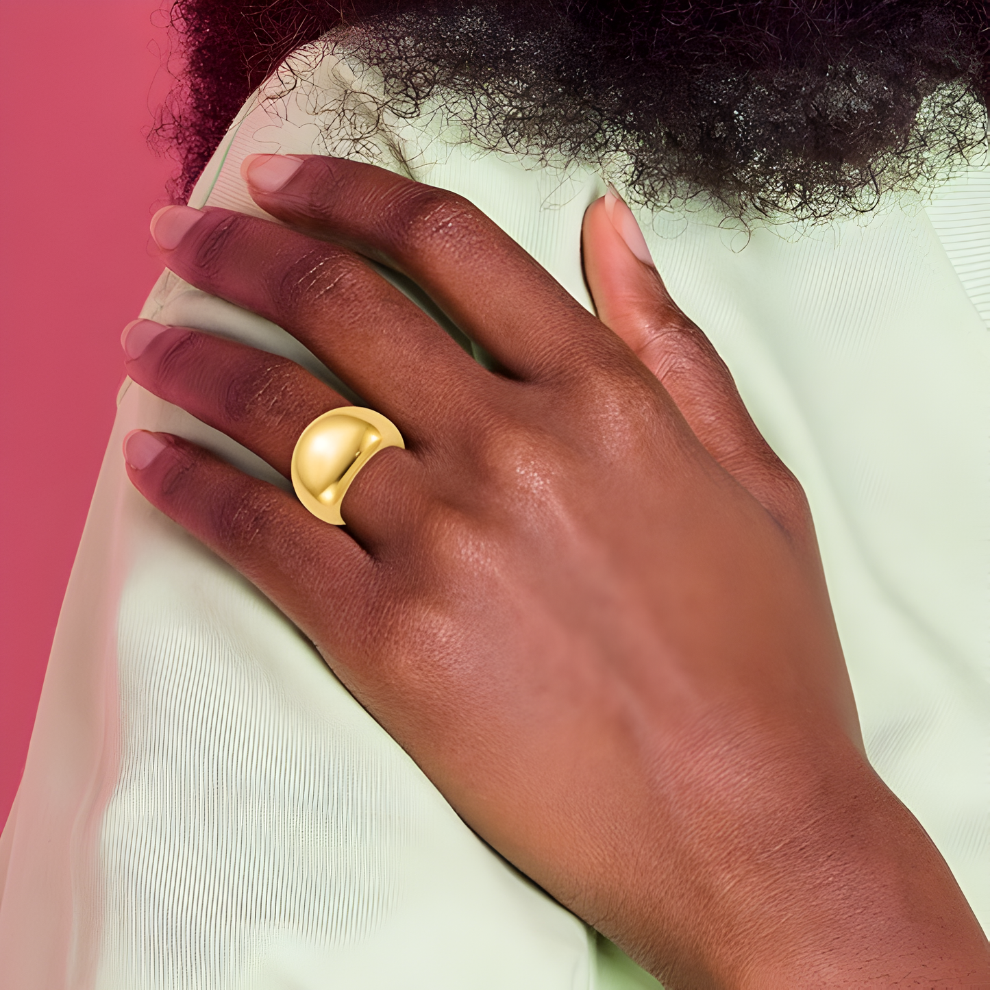 Polished Wide Dome Ring
