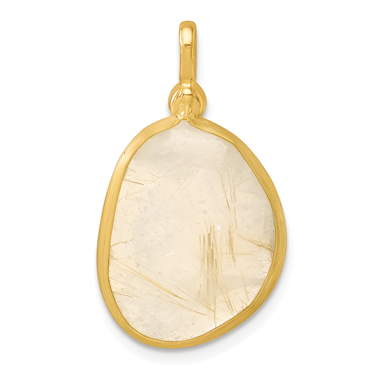 Quartz and Diamond Pendant