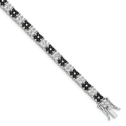 Black and White Tennis Bracelet