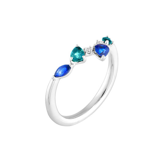 Blue Blossom Ring