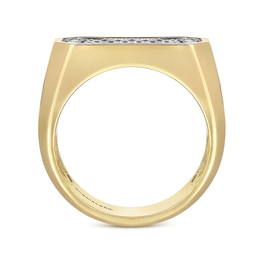 Pave Diamond Signet Ring