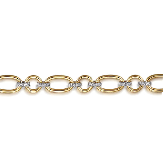 Chunky Gold and Diamond Bracelet