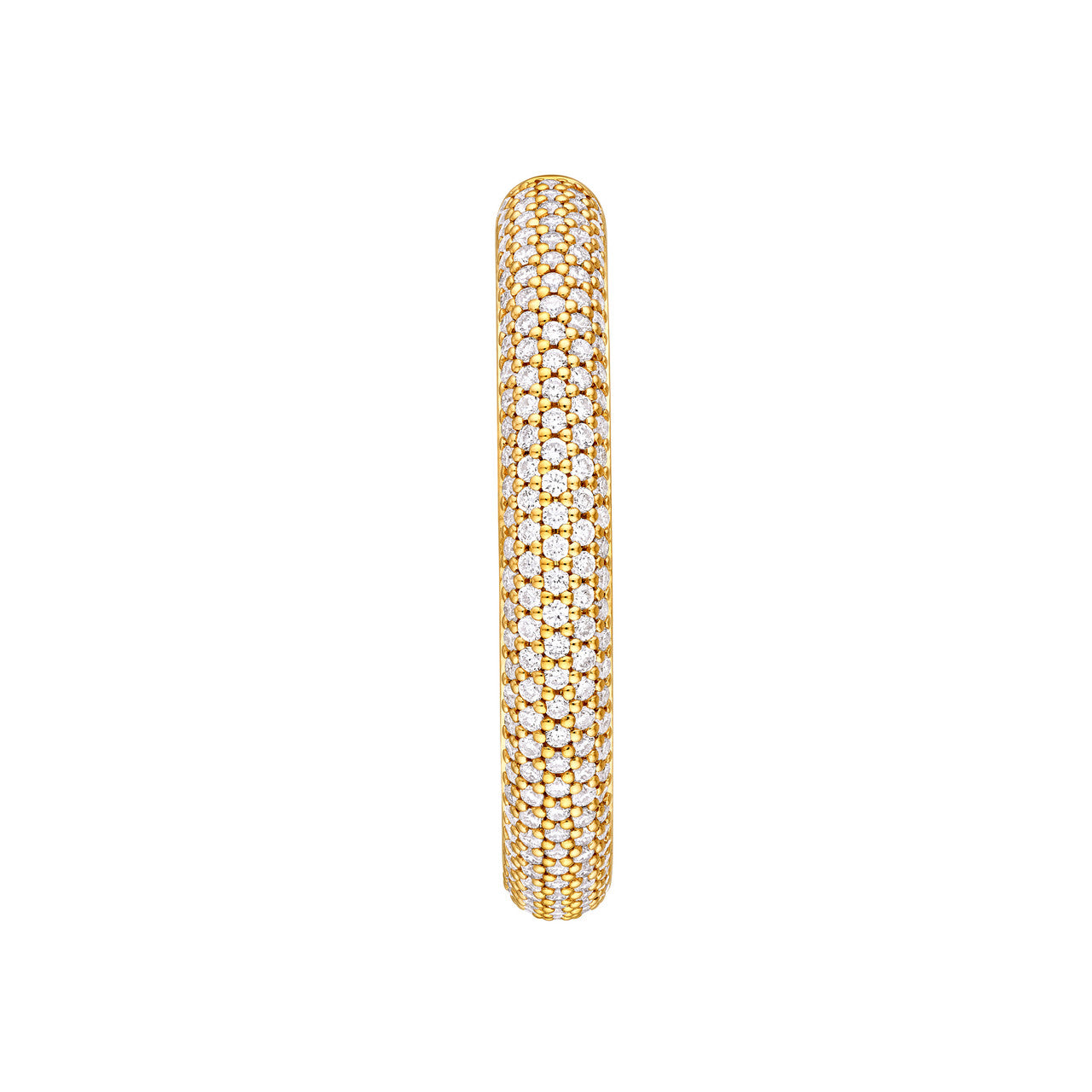 5 Row Diamond Pave Hoop Earrings