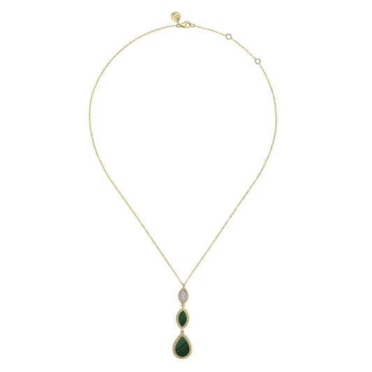 Diamond and Malachite Necklace