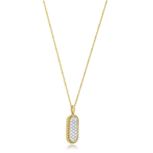 Oblong Diamond Necklace