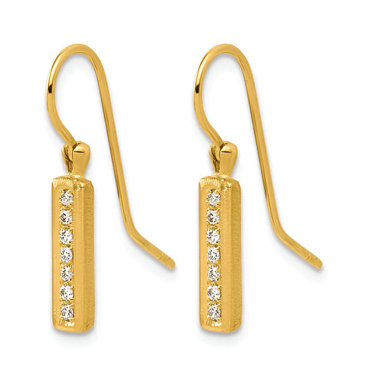 Dangling Diamond Bar Earrings