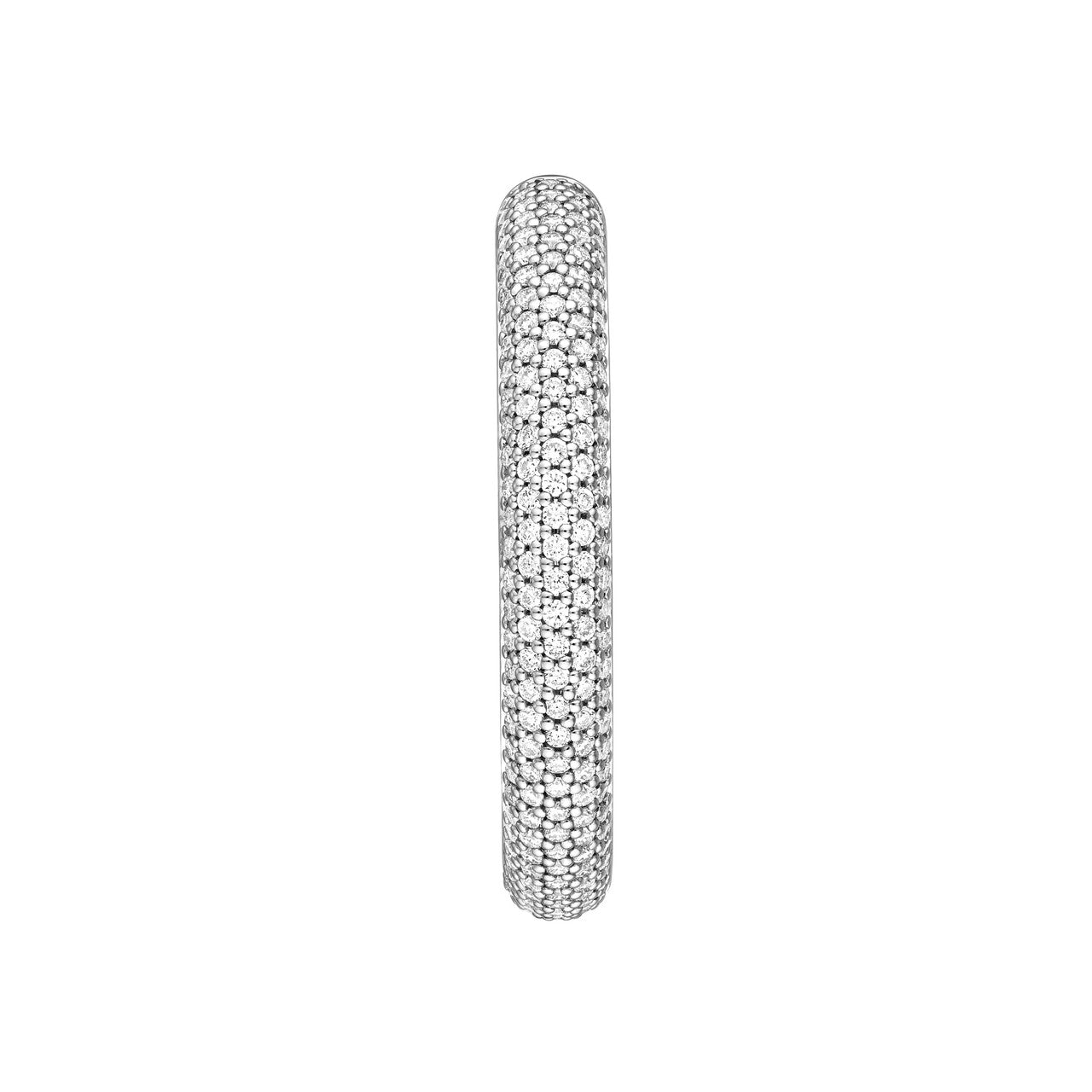 5 Row Diamond Pave Hoop Earrings