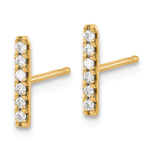 Mini Diamond Bar Earrings