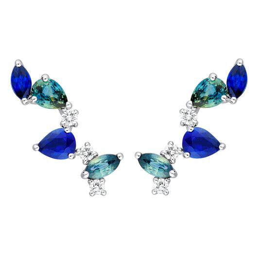 Blue Blossom Climber Studs