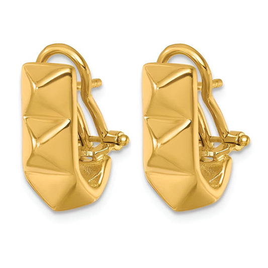 Studded J-Hoop Earrings