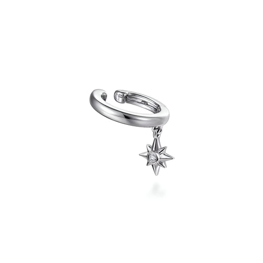 Ear Cuff with Diamond Starburst