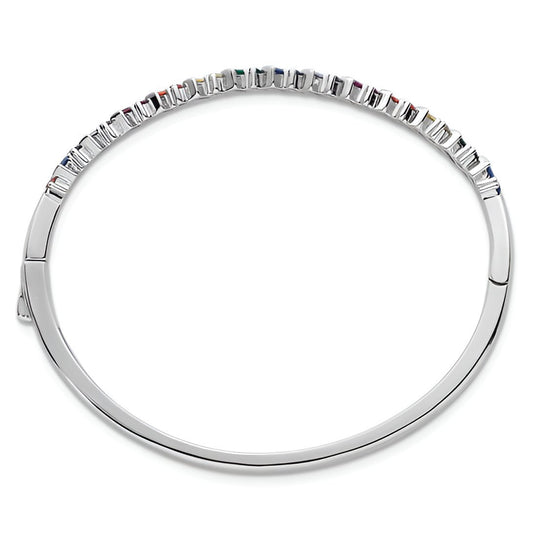 Rainbow Baguette/Round Bangle