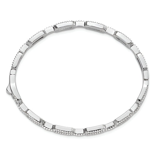 Pavé PaperClip Bangle