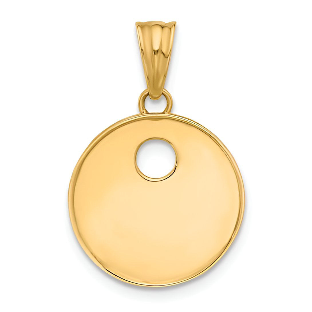 Enamel Sun and Stars Pendant
