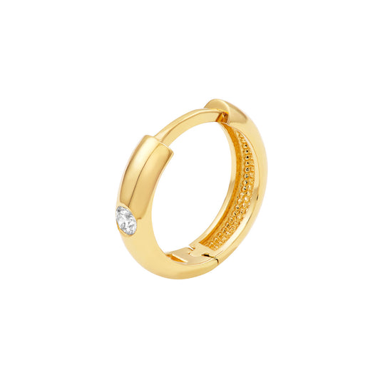 13mm Diamond Hoop Earrings