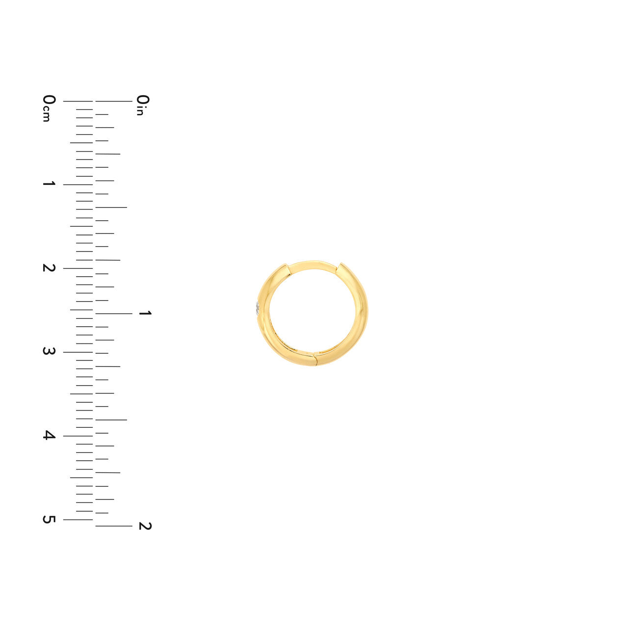 13mm Diamond Hoop Earrings