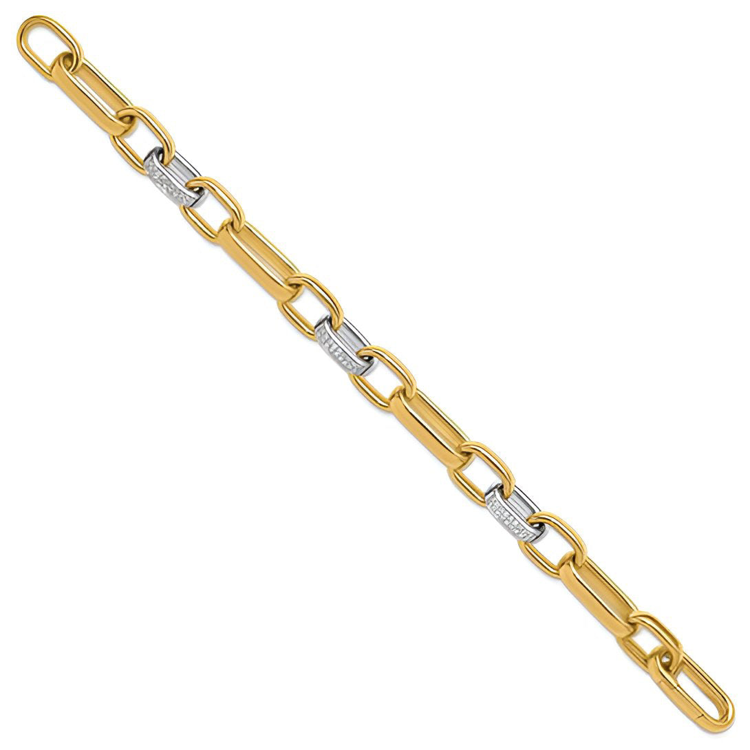 Diamond Oval Link Bracelet