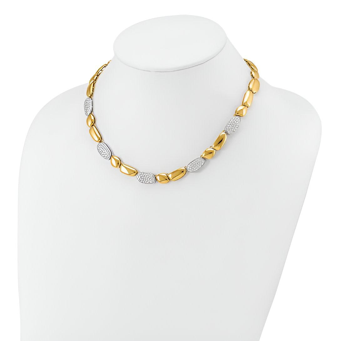 Diamond Pave Organic Link Necklace