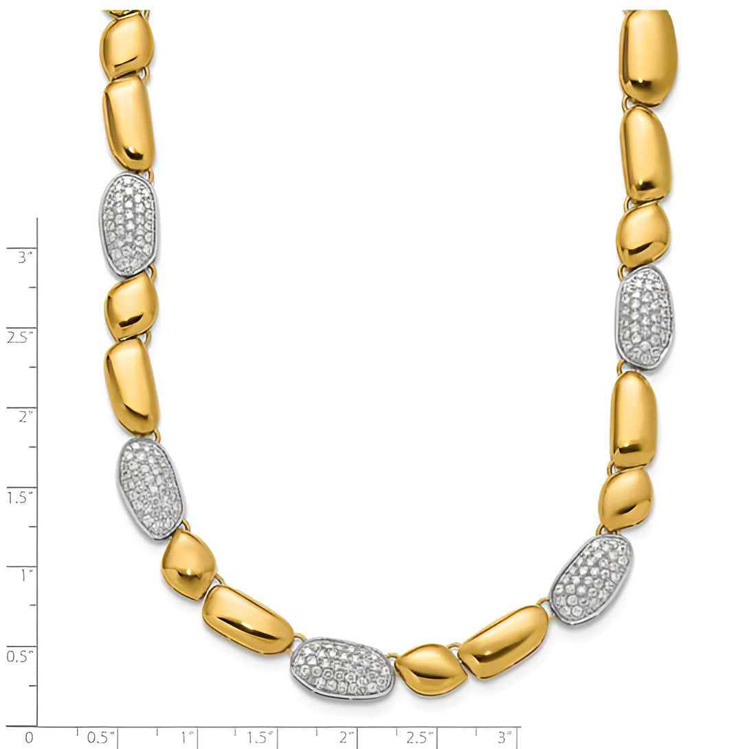 Diamond Pave Organic Link Necklace
