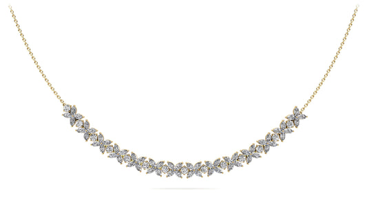 Flowers of Marquise Diamond Necklace