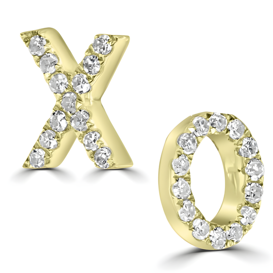 Mini “X” “O” Diamond Studs