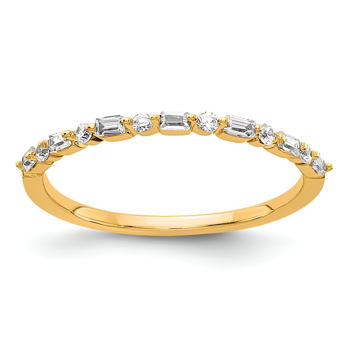 Round and Baguette Diamond Ring