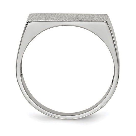 Large Slim Signet Ring