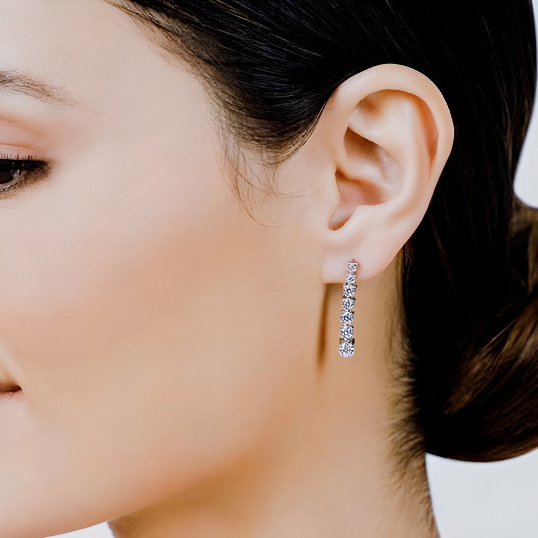 Cascade Diamond Drop Earrings