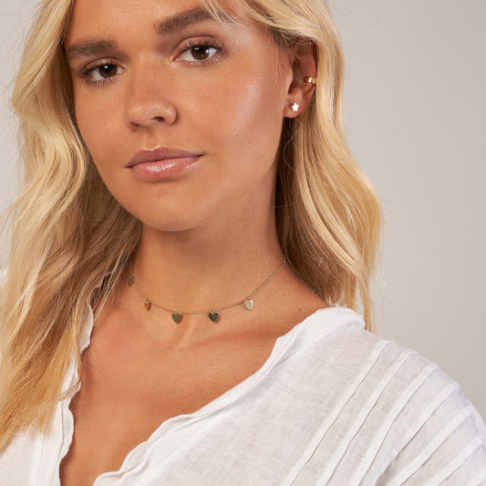 Dangling Hearts Choker Necklace