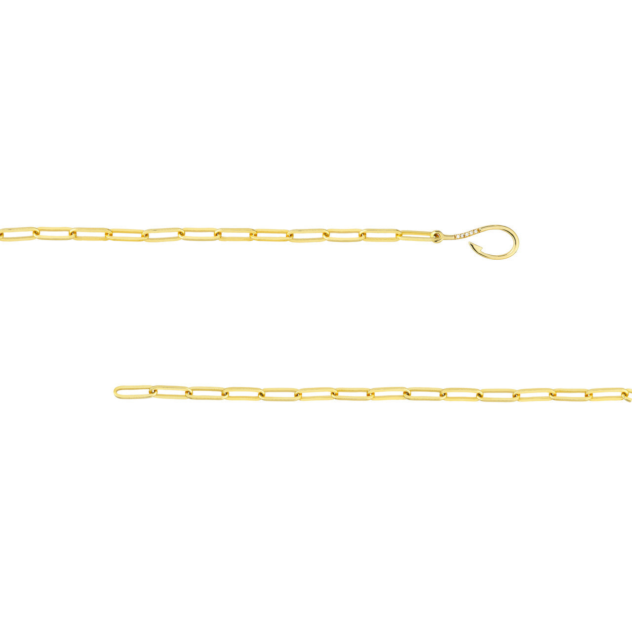 Diamond Hook Paperclip Bracelet