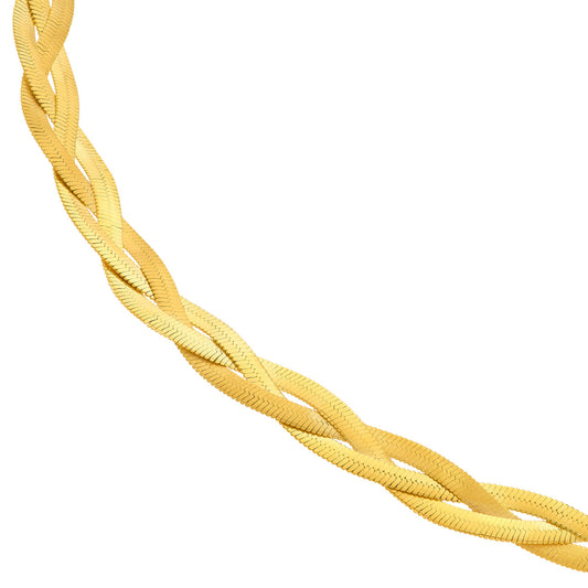 Braided Herringbone Chain Necklace