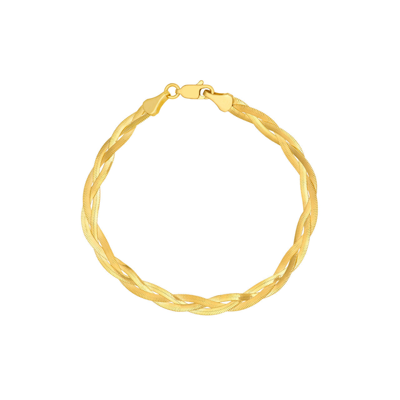 Braided Herringbone Chain Bracelet