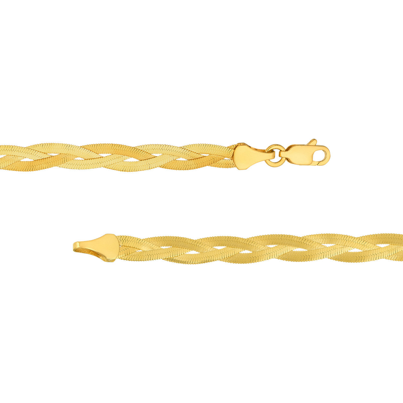 Braided Herringbone Chain Bracelet