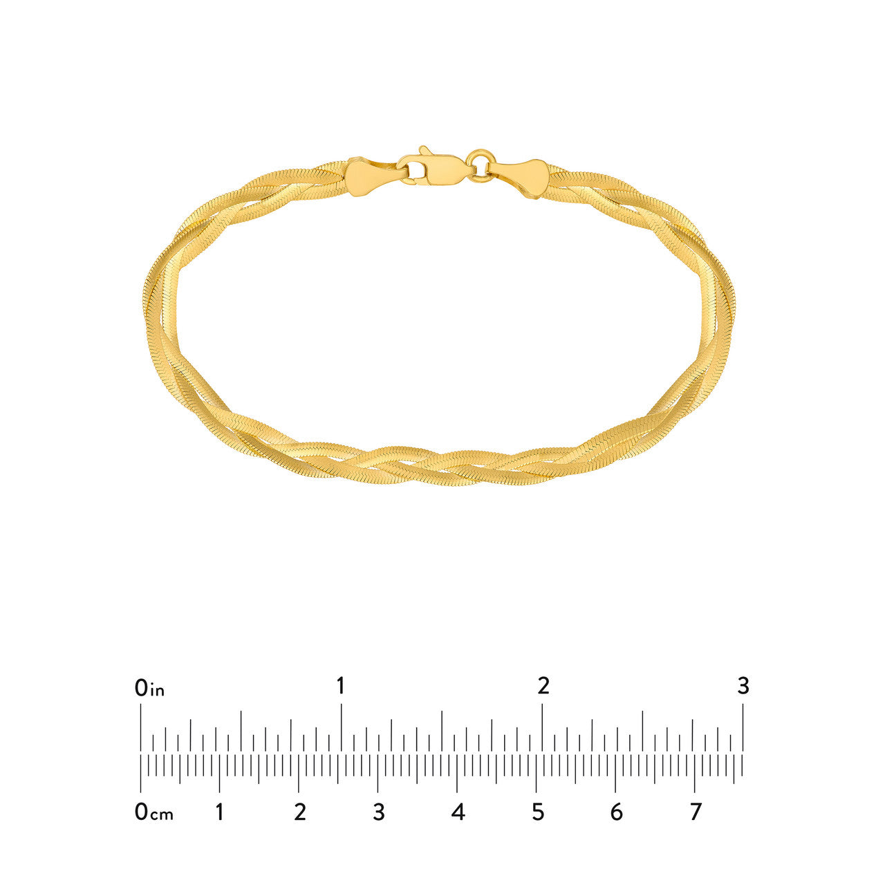 Braided Herringbone Chain Bracelet