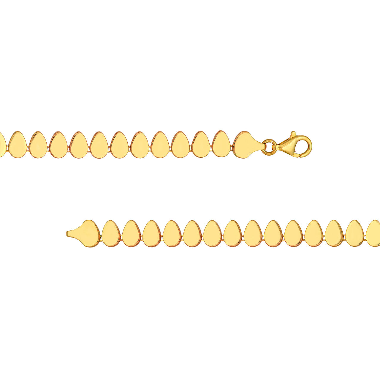 Flat Teardrop Link Bracelet