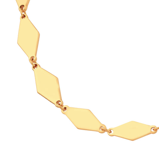 Graduated Diamond Flat Link Chain