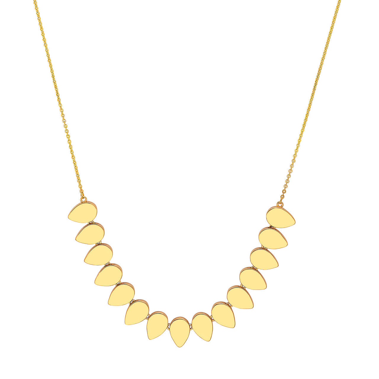 Flat Tear Drop Necklace