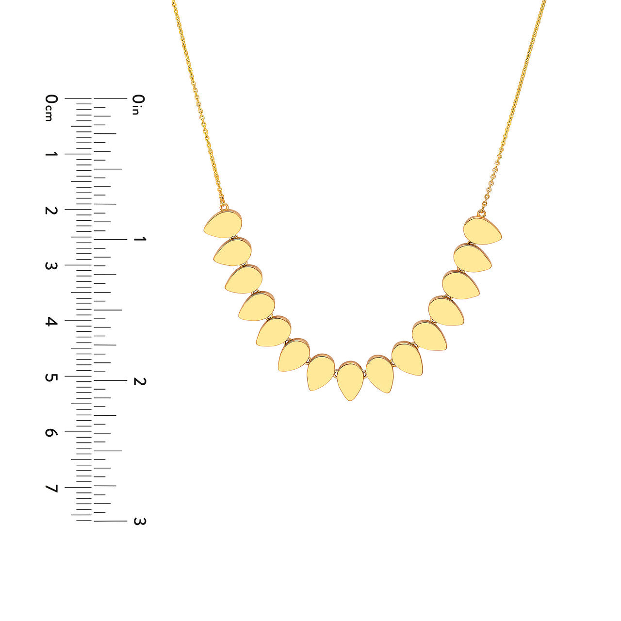 Flat Tear Drop Necklace