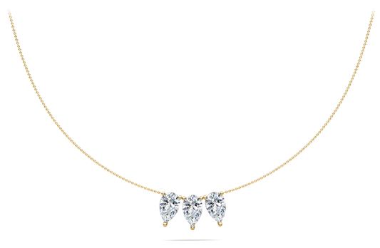 Triple Pear Diamond Pendant