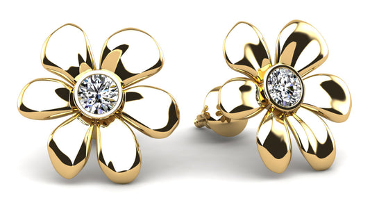 Floral Diamond Studs