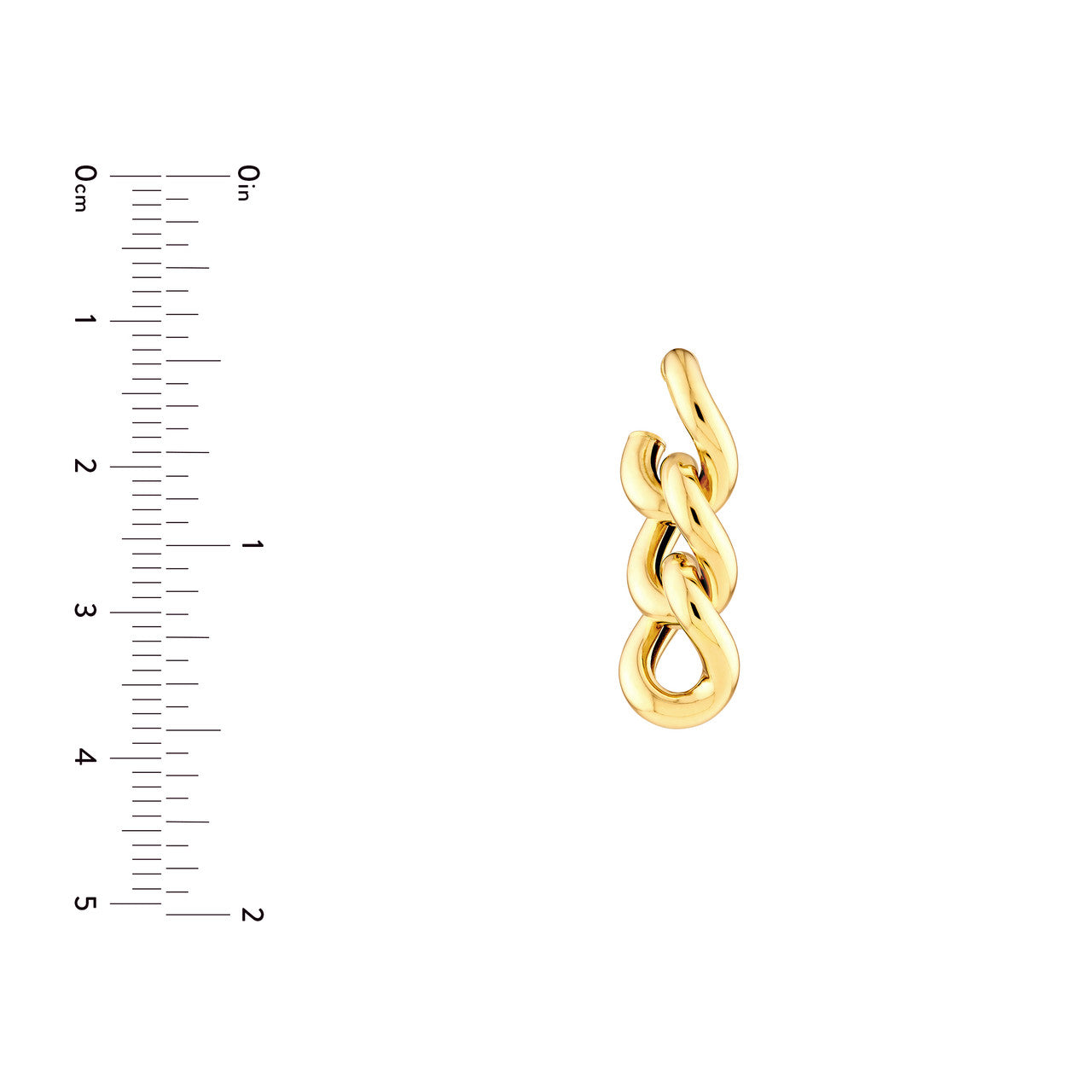 Triple Curb Link Dangling Earrings