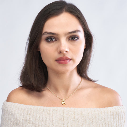 Puffed Heart Link Pendant