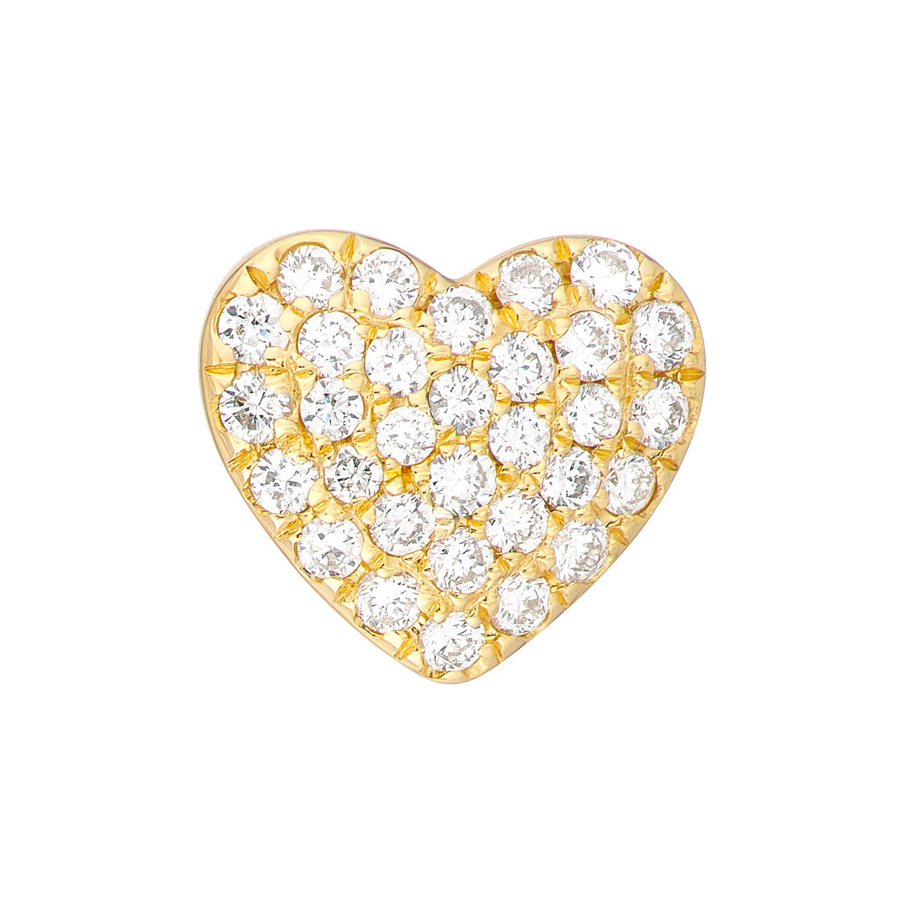 Diamond Pave Heart Studs
