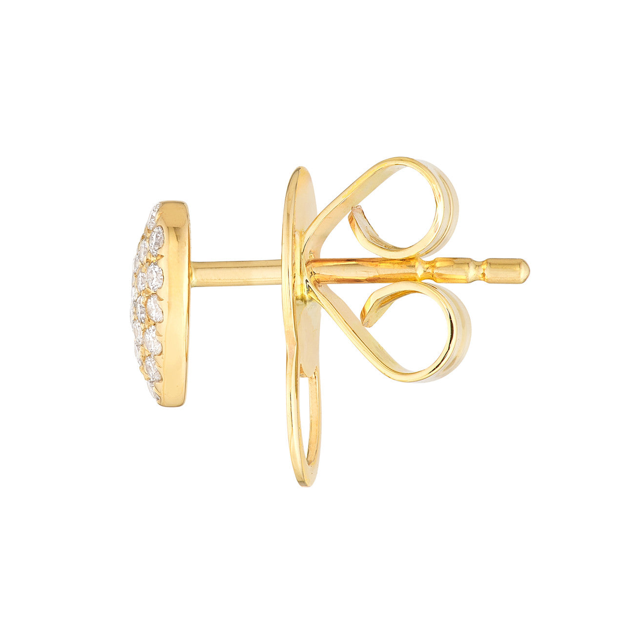 Diamond Pave Heart Studs