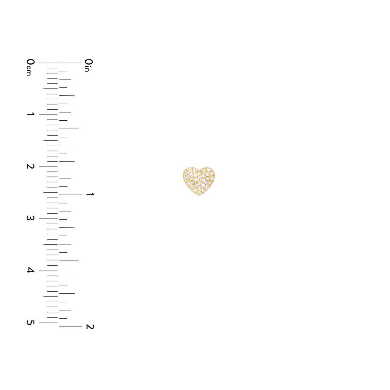 Diamond Pave Heart Studs