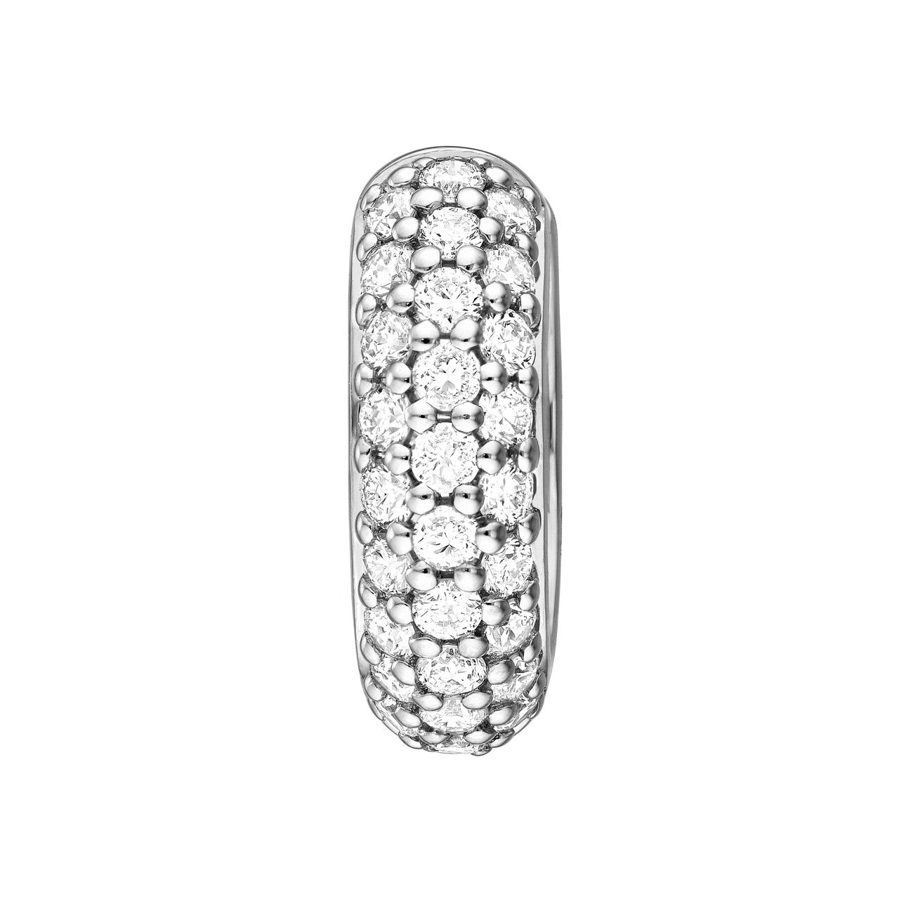 3 Row Pave Diamond Huggies