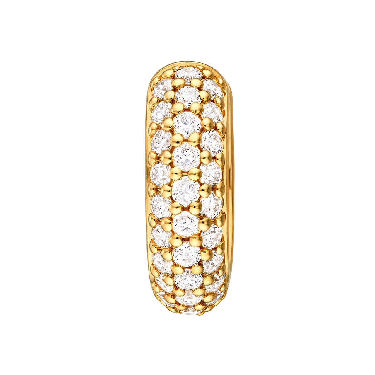 3 Row Pave Diamond Huggies
