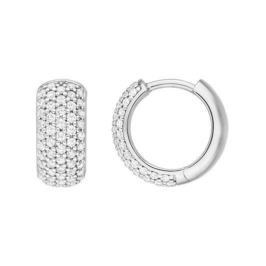 5 Row Pave Diamond Huggies