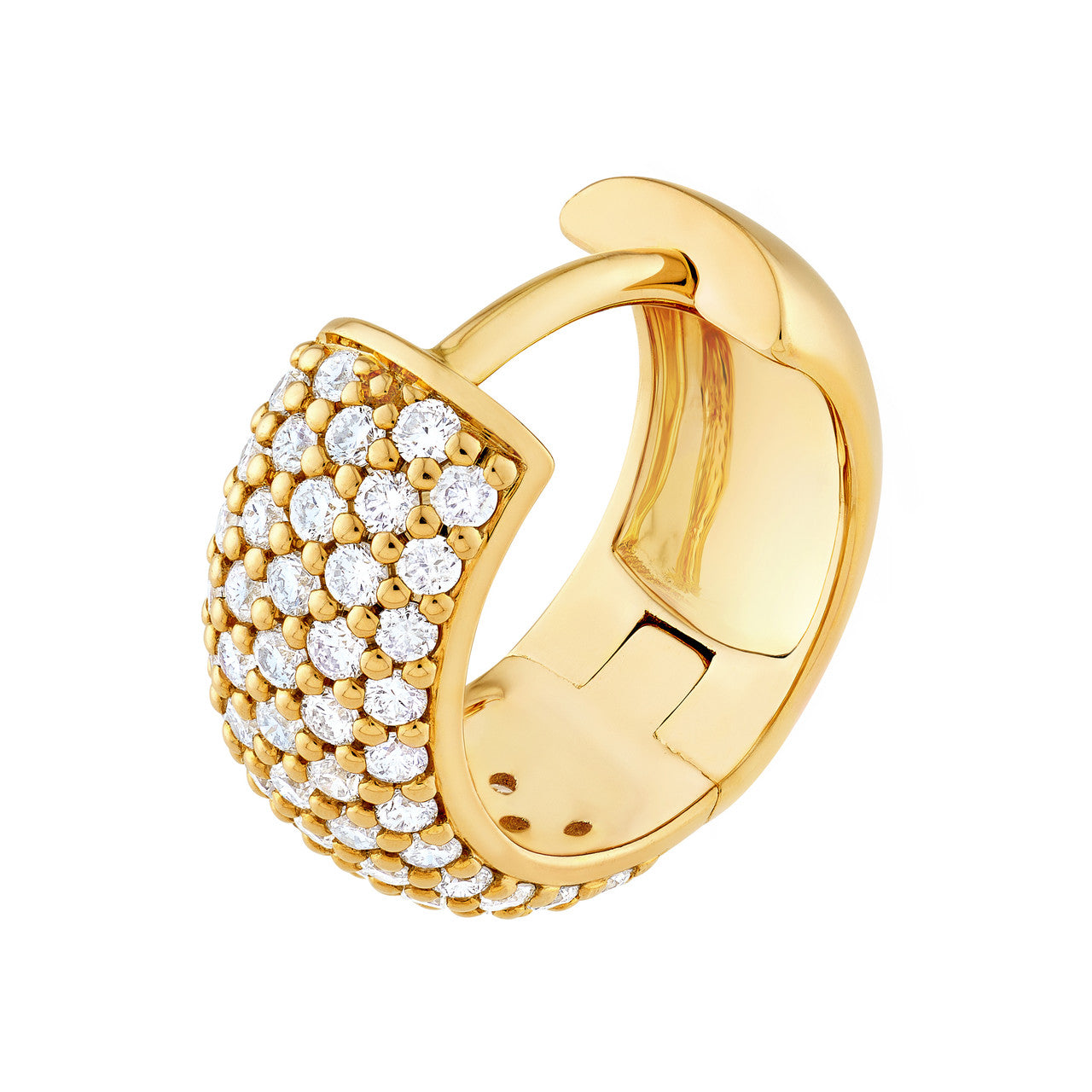 5 Row Pave Diamond Huggies